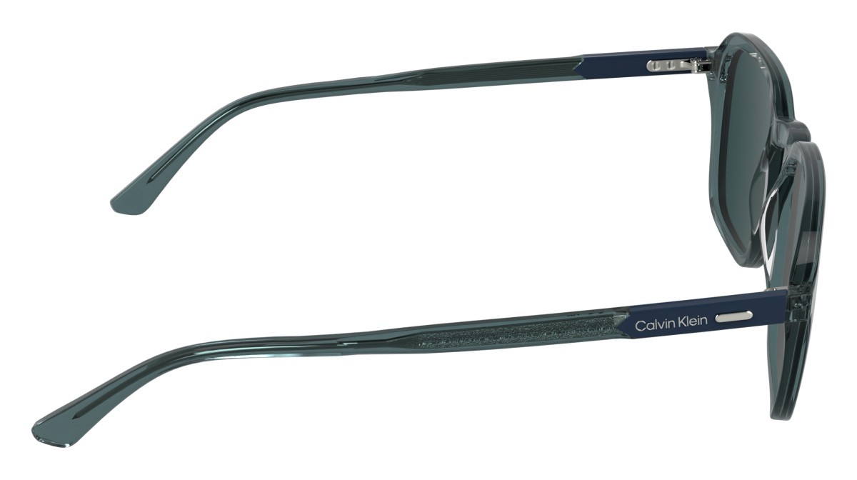 Sunglasses Calvin Klein CK26507S (400) color transparent blue shape rectangle lenses solid petrol