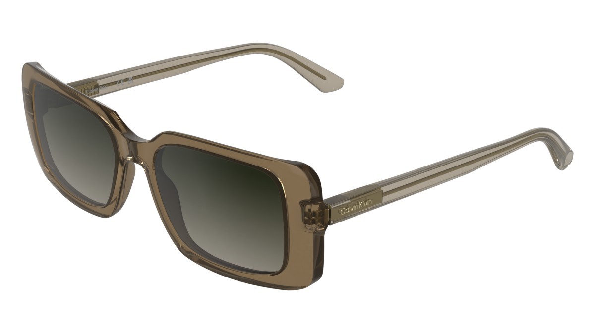 Sunglasses Calvin Klein CK26508S (200) color transparent brown shape rectangle lenses gradient brown