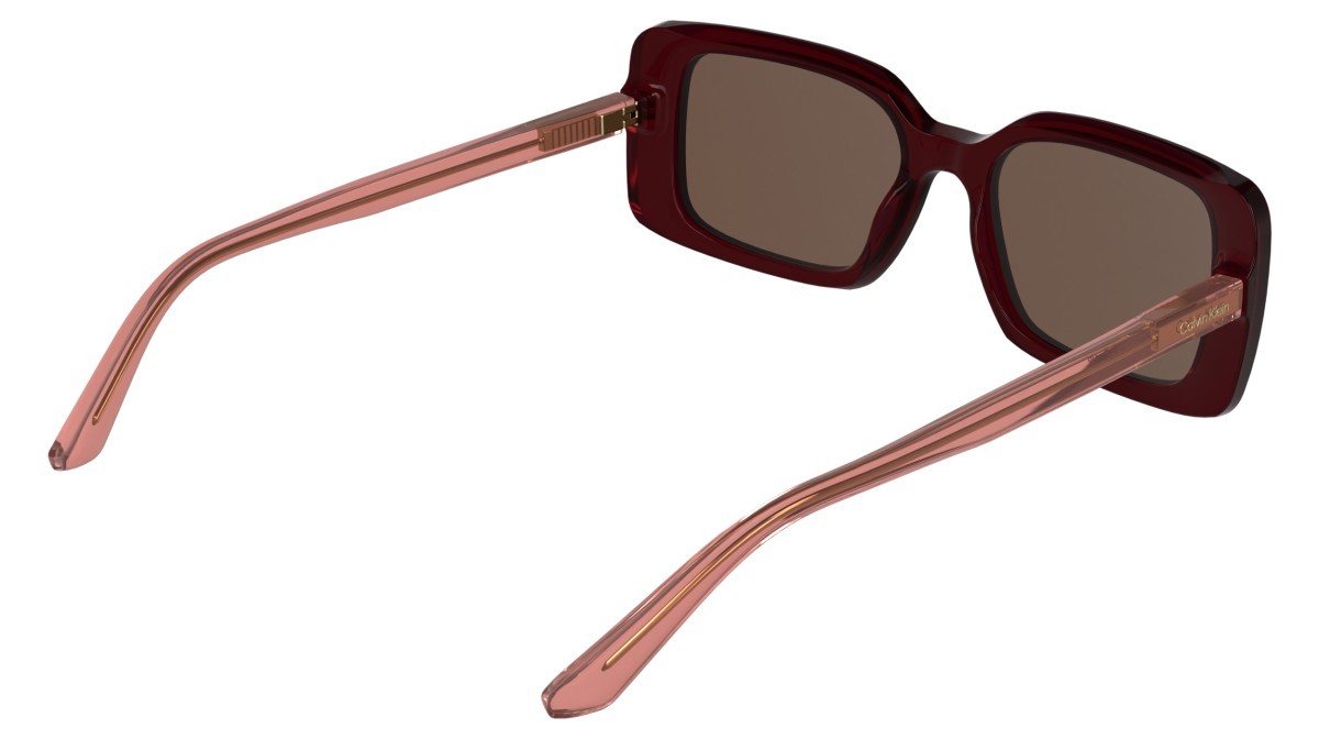 Sunglasses Calvin Klein CK26508S (605) color transparent burgundy shape rectangle lenses solid burgundy