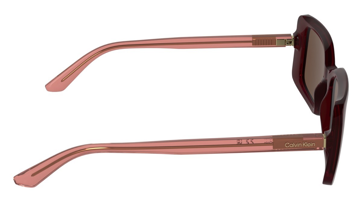 Sunglasses Calvin Klein CK26508S (605) color transparent burgundy shape rectangle lenses solid burgundy