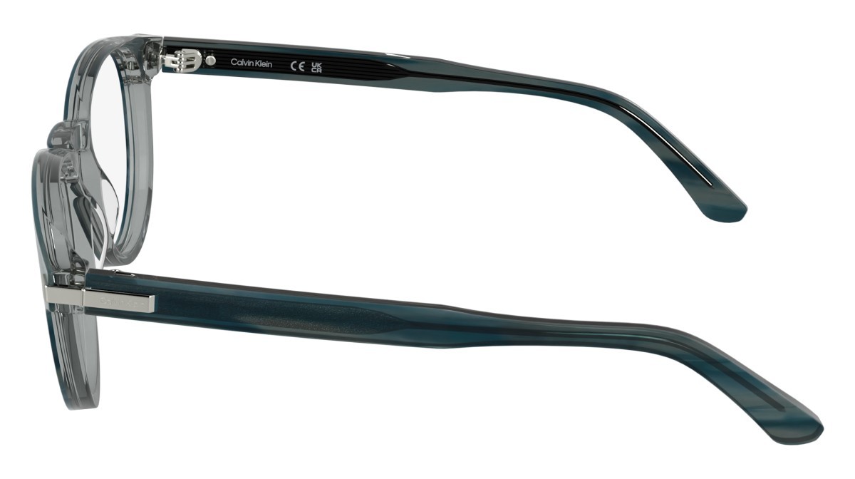 Eyeglasses Calvin Klein CK26513 (417) color transparent striped blue shape round 