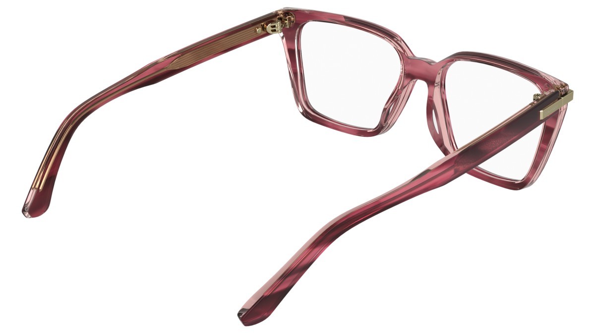 Eyeglasses Calvin Klein CK26515 (604) color transparent striped burgundy shape cat eye 