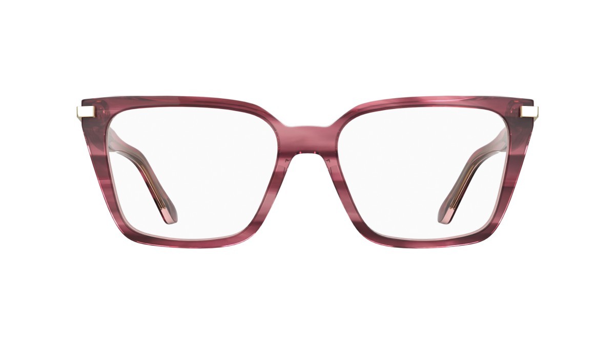 Eyeglasses Calvin Klein CK26515 (604) color transparent striped burgundy shape cat eye 
