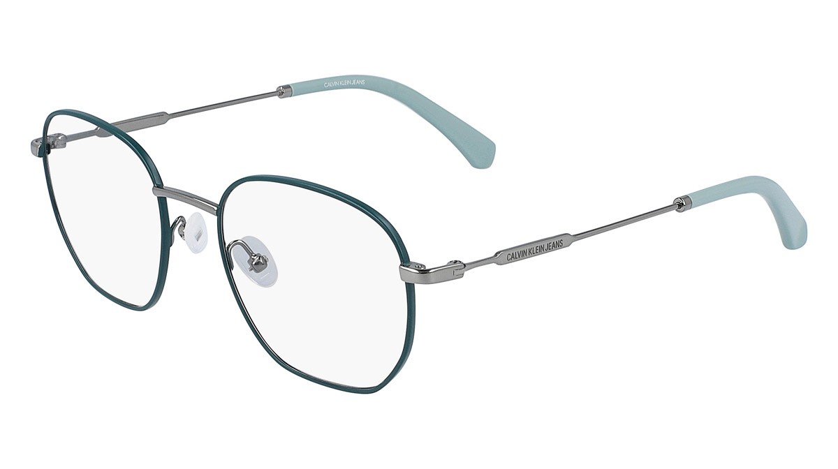 Occhiali da vista Calvin Klein Jeans CKJ20101 (431) colore satin dark teal forma rotondo 