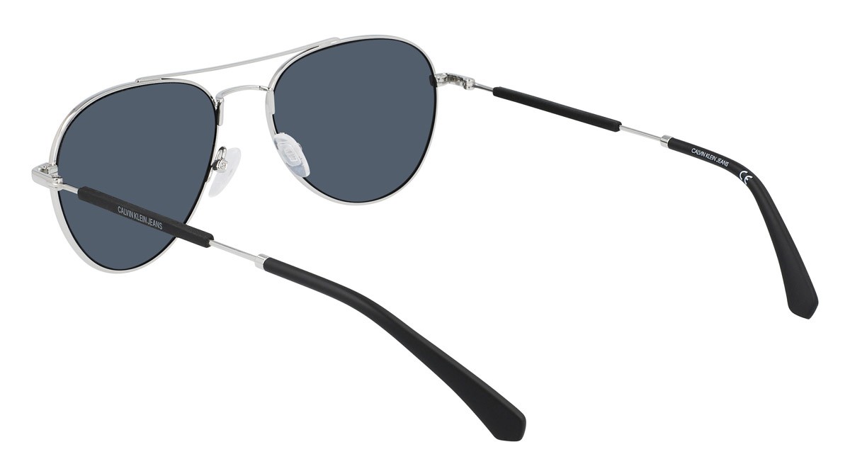 Sunglasses Calvin Klein Jeans CKJ20109S (045) color shiny silver shape aviator 