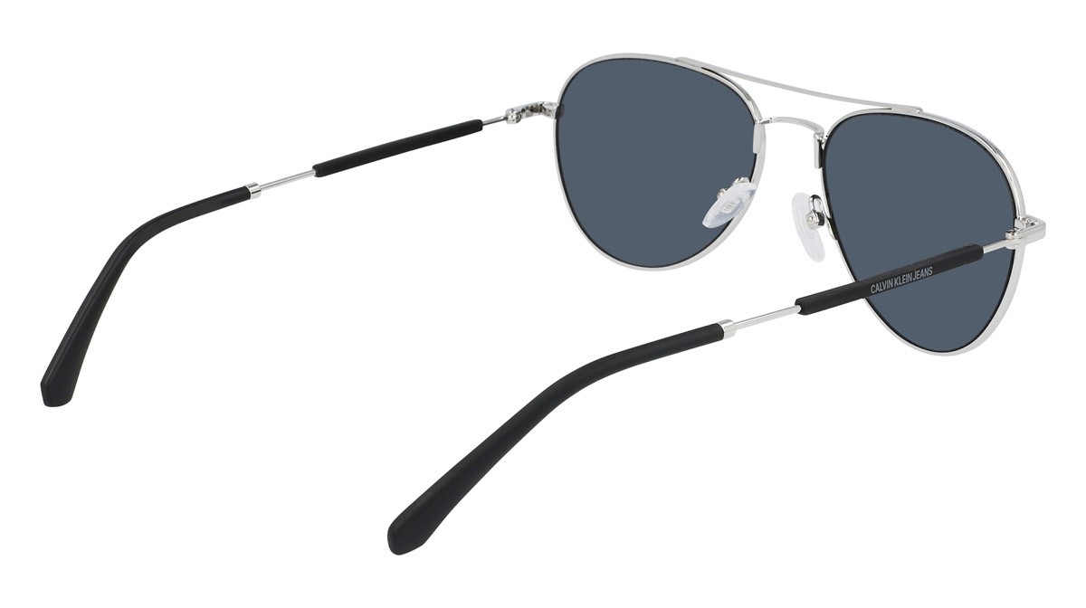 Sunglasses Calvin Klein Jeans CKJ20109S (045) color shiny silver shape aviator 