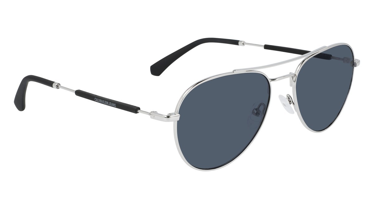 Sunglasses Calvin Klein Jeans CKJ20109S N (045) color shiny silver shape aviator 