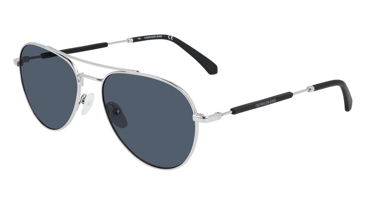 Sunglasses Calvin Klein Jeans CKJ20109S N (045) color shiny silver shape aviator 