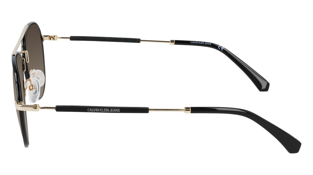 Sonnenbrillen Calvin Klein Jeans CKJ20109S N (718) farbe shiny black/gold form aviator 