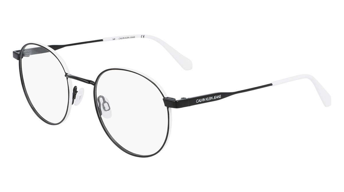 Brillen Calvin Klein Jeans CKJ21215 (073) farbe black/white form rund 