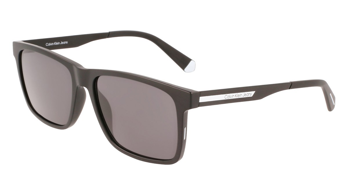 Sunglasses Calvin Klein Jeans CKJ21624S (002) color matte black shape rectangle lenses solid grey