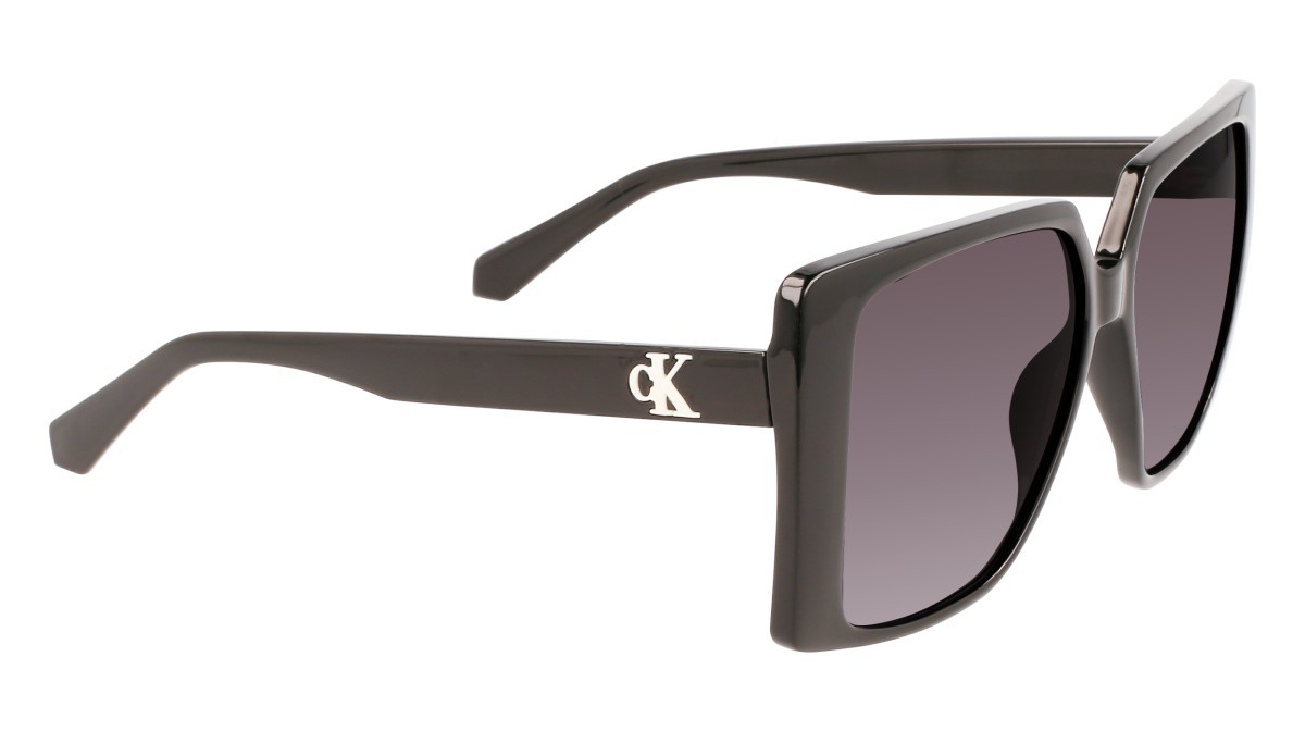 Sonnenbrillen Calvin Klein Jeans CKJ22607S (001) farbe black form quadratisch gläser gradient grey