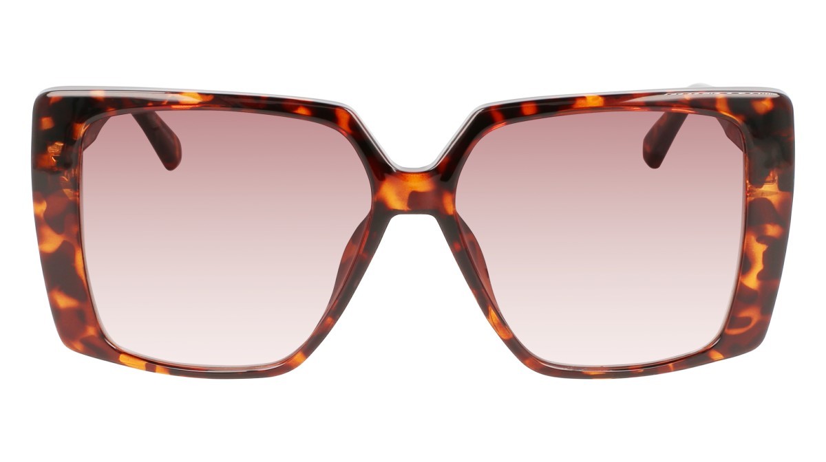 Sonnenbrillen Calvin Klein Jeans CKJ22607S (240) farbe tortoise form quadratisch gläser gradient brown/rose