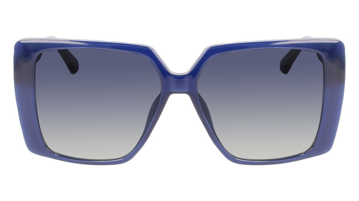 Sonnenbrillen Calvin Klein Jeans CKJ22607S (400) farbe blue form quadratisch gläser gradient blue
