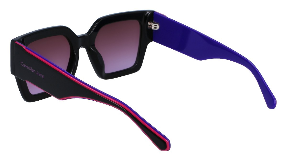 Sonnenbrillen Calvin Klein Jeans CKJ22638S (001) farbe black form quadratisch gläser gradient brown purple