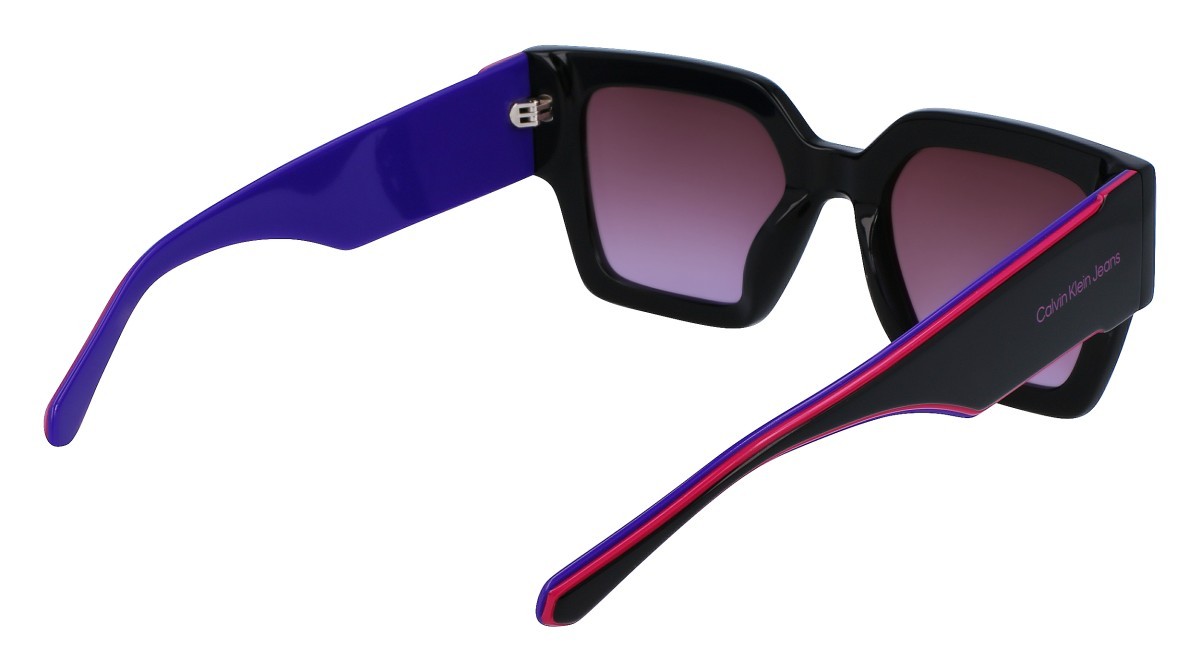 Sonnenbrillen Calvin Klein Jeans CKJ22638S (001) farbe black form quadratisch gläser gradient brown purple