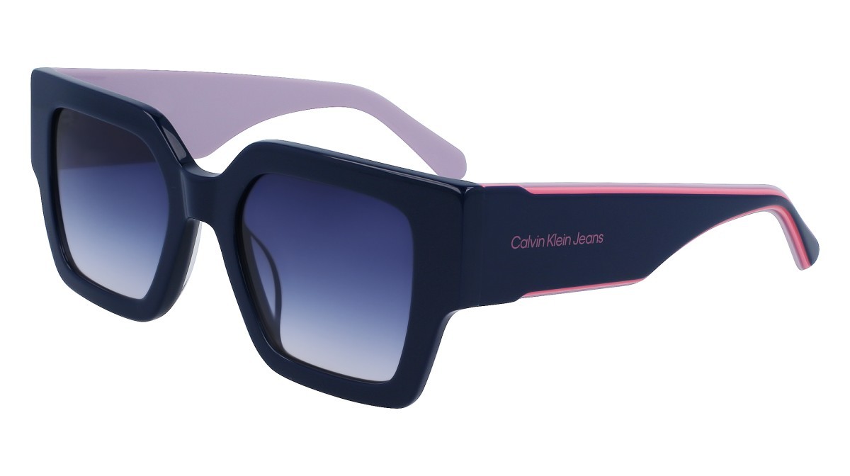 Sonnenbrillen Calvin Klein Jeans CKJ22638S (400) farbe blue form quadratisch gläser blue to pink gradient
