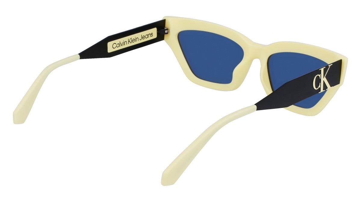 Sonnenbrillen Calvin Klein Jeans CKJ22640S (745) farbe pastel yellow form cat-eye gläser blue solid