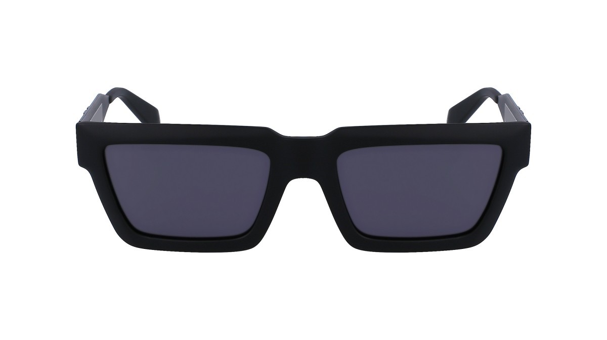 Sonnenbrillen Calvin Klein Jeans CKJ22641S (002) farbe matte black form rechteckig gläser solid grey