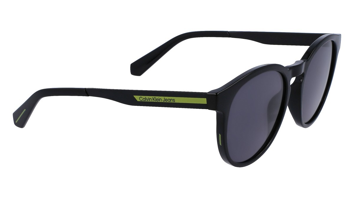 Sonnenbrillen Calvin Klein Jeans CKJ22643S (001) farbe black form rund gläser solid grey