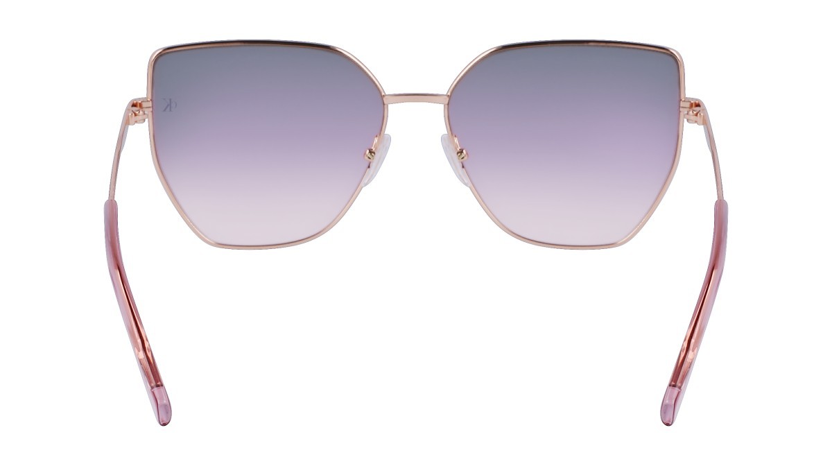 Sonnenbrillen Calvin Klein Jeans CKJ23202S (770) farbe rose gold form schmetterling gläser green violet rose