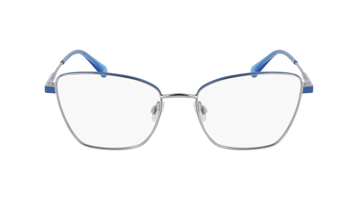 Brillen Calvin Klein Jeans CKJ23204 (044) farbe silver / blue form cat-eye 