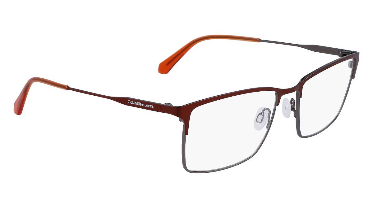 Brillen Calvin Klein Jeans CKJ23205 (021) farbe dark ruthenium/orange form rechteckig 