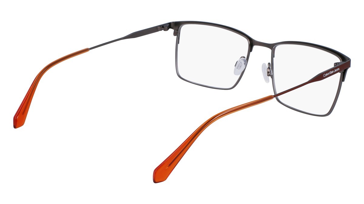 Brillen Calvin Klein Jeans CKJ23205 (021) farbe dark ruthenium/orange form rechteckig 