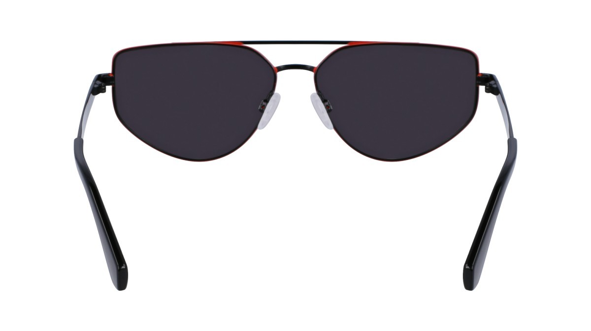 Sonnenbrillen Calvin Klein Jeans CKJ23220S (007) farbe black/orange form aviator gläser solid smoke
