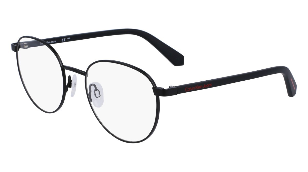 Brillen Calvin Klein Jeans CKJ23221CLIP-ON (002) farbe matte black form pantos gläser solid grey silver