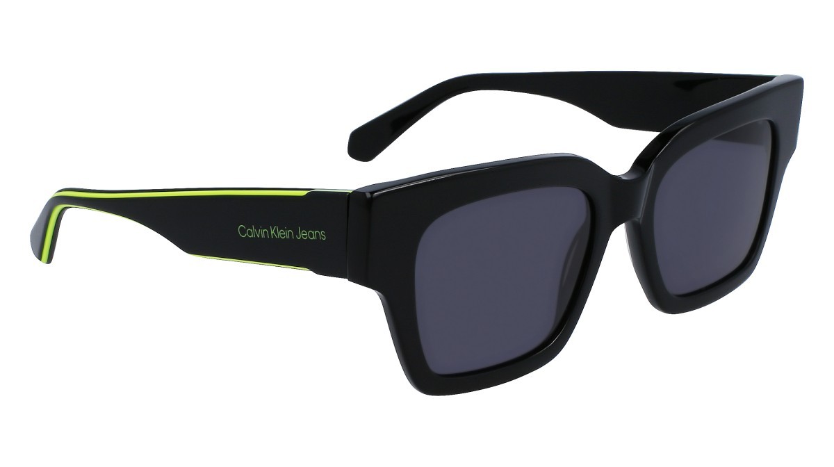 Sonnenbrillen Calvin Klein Jeans CKJ23601S (001) farbe black form rechteckig gläser green