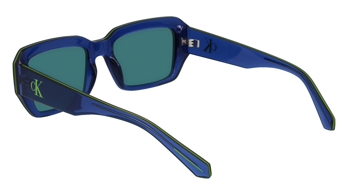 Sonnenbrillen Calvin Klein Jeans CKJ23602S (400) farbe blue form rechteckig gläser solid green