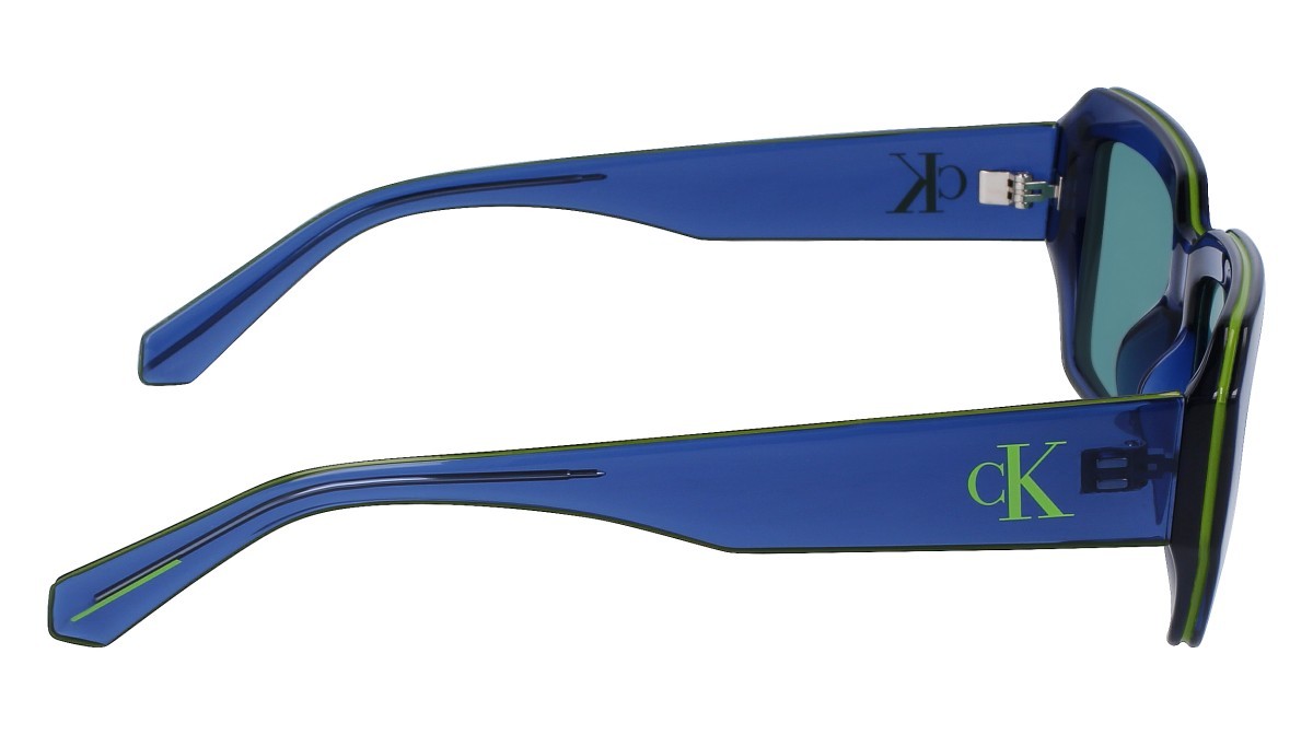 Sonnenbrillen Calvin Klein Jeans CKJ23602S (400) farbe blue form rechteckig gläser solid green