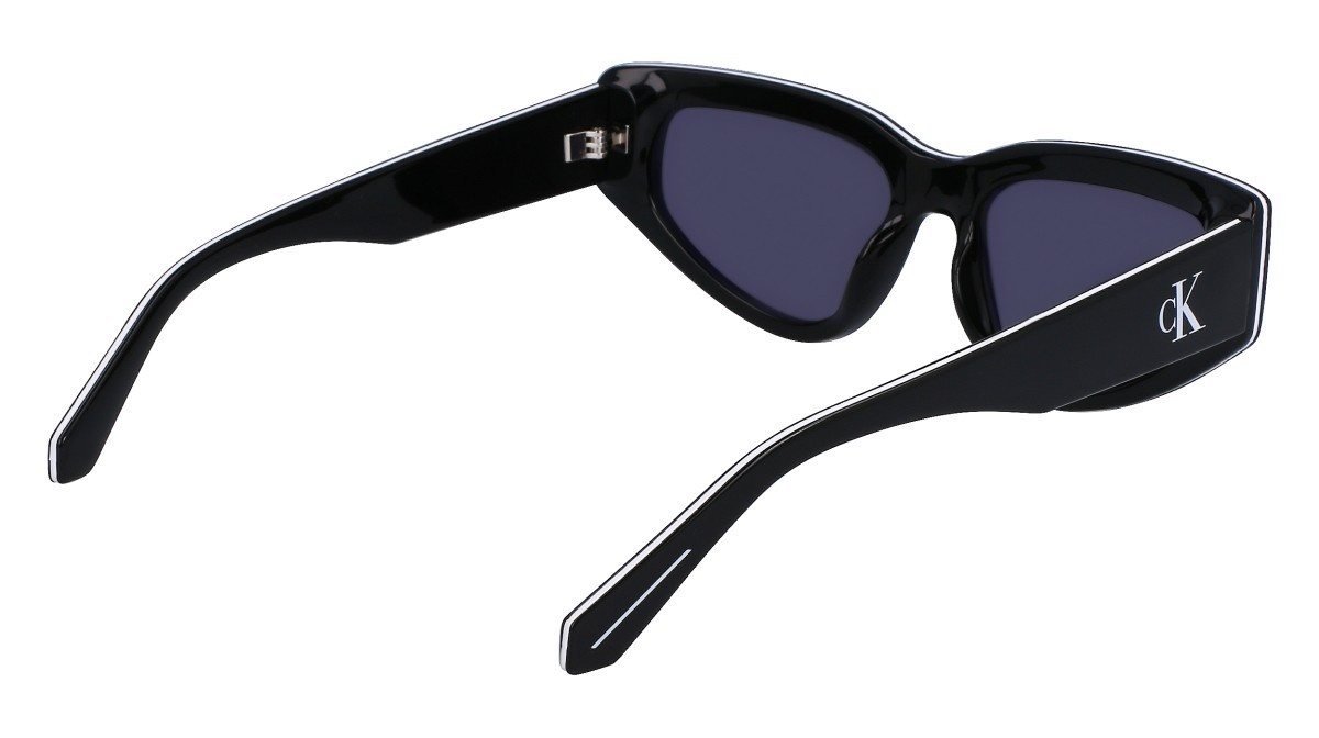 Sonnenbrillen Calvin Klein Jeans CKJ23603S (001) farbe black form cat-eye gläser solid grey