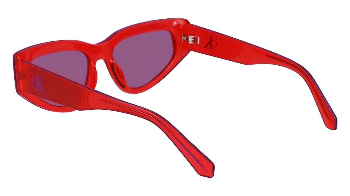 Sonnenbrillen Calvin Klein Jeans CKJ23603S (600) farbe red form cat-eye gläser solid violet