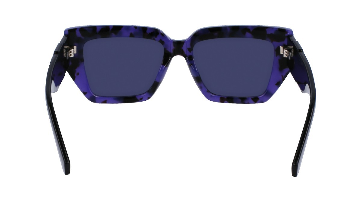 Sonnenbrillen Calvin Klein Jeans CKJ23608S (238) farbe violet havana form schmetterling gläser solid blue