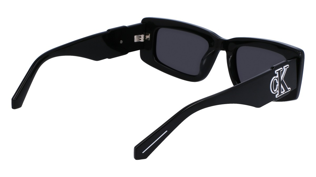 Sonnenbrillen Calvin Klein Jeans CKJ23609S (001) farbe black form rechteckig gläser solid grey