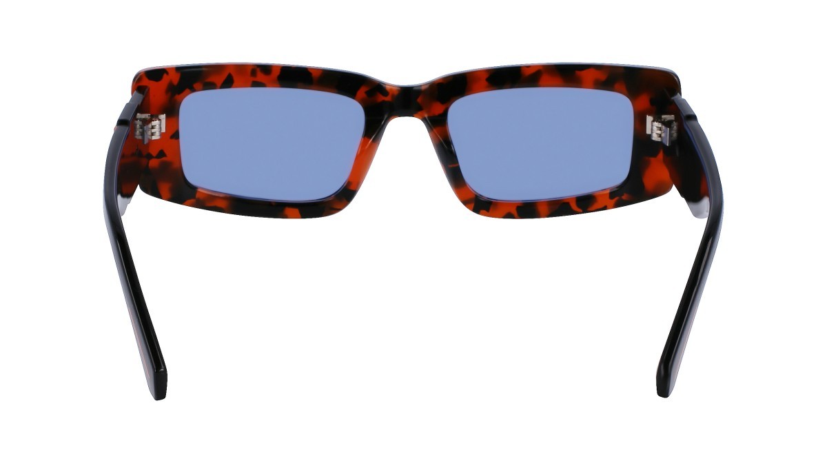 Sonnenbrillen Calvin Klein Jeans CKJ23609S (239) farbe orange havana form rechteckig gläser solid blue