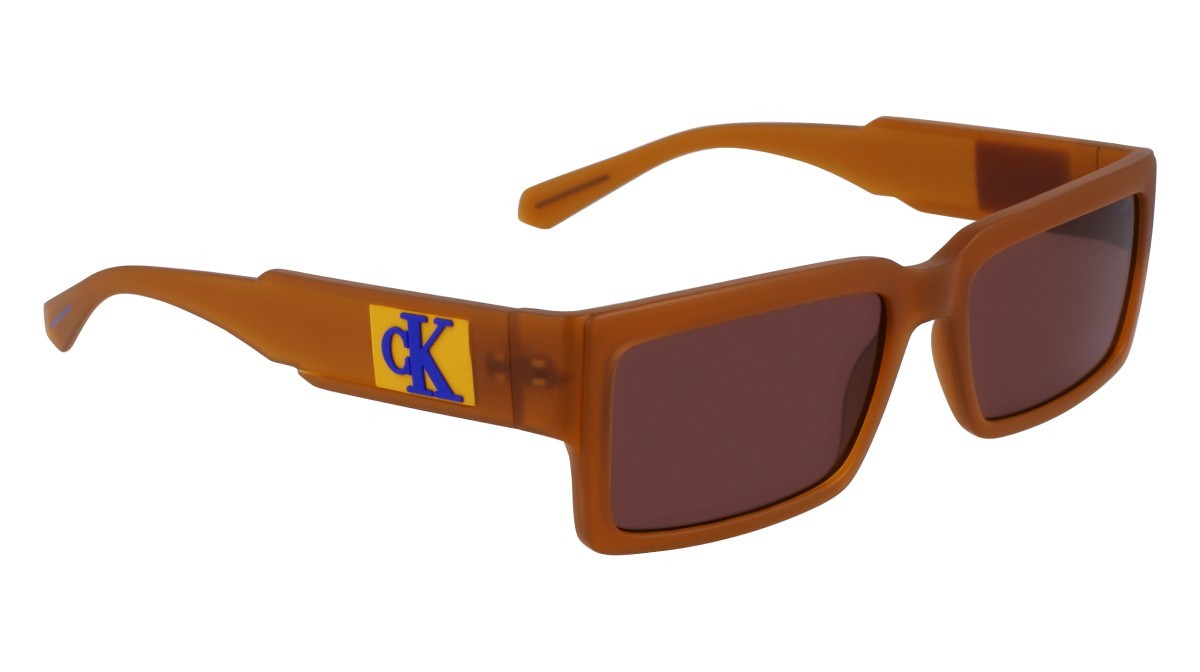 Sonnenbrillen Calvin Klein Jeans CKJ23623S (212) farbe caramel form rechteckig gläser solid brown