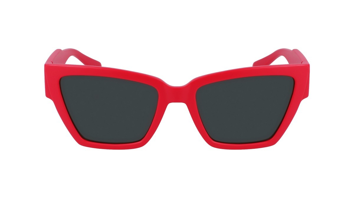 Sonnenbrillen Calvin Klein Jeans CKJ23624S (620) farbe coral form cat-eye gläser solid green