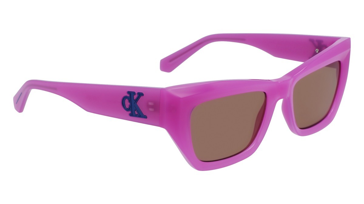 Sonnenbrillen Calvin Klein Jeans CKJ23641S (540) farbe lilac form schmetterling gläser solid brown