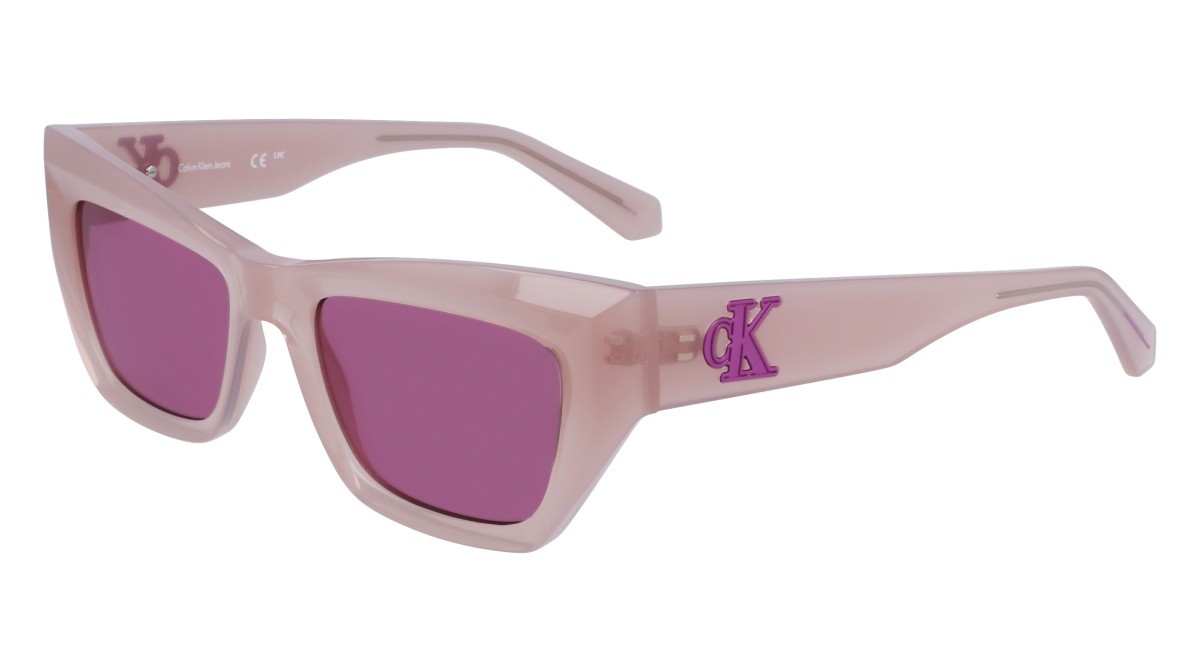 Sonnenbrillen Calvin Klein Jeans CKJ23641S (671) farbe nude form schmetterling gläser solid purple