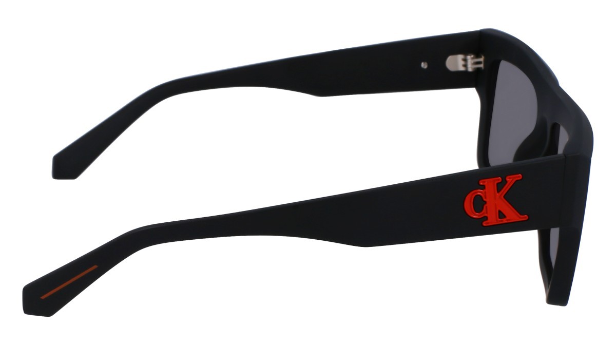 Sonnenbrillen Calvin Klein Jeans CKJ23642S (002) farbe matte black form rechteckig gläser solid grey