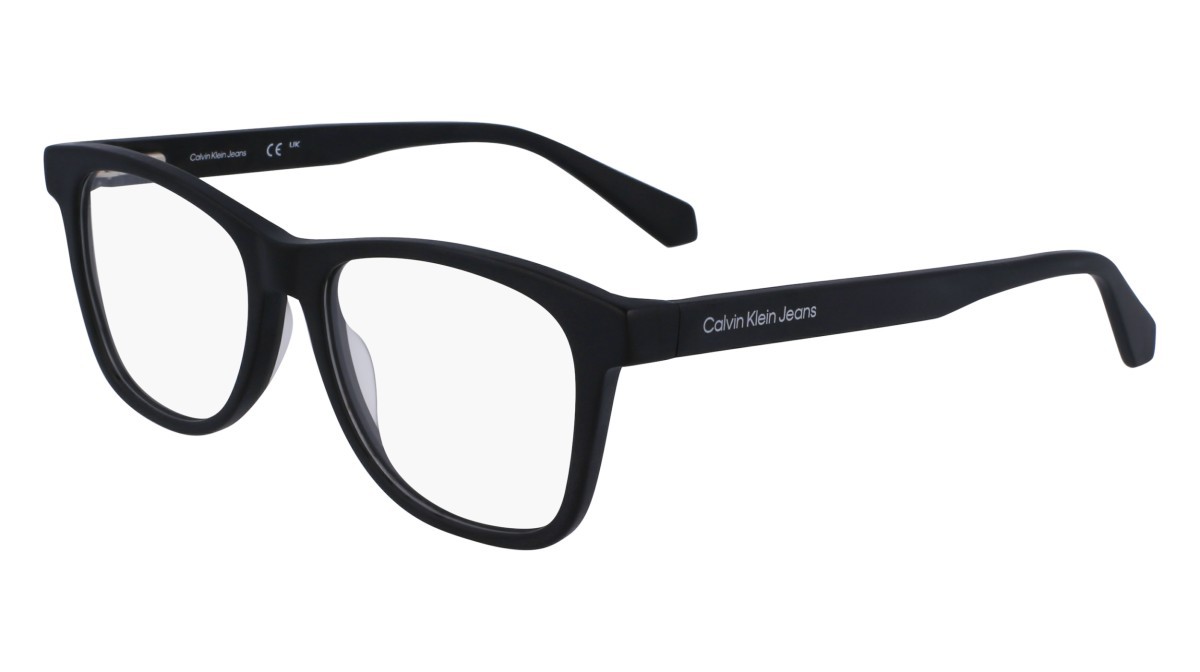 Brillen Calvin Klein Jeans CKJ23643MAG-SET (002) farbe matte black form rechteckig gläser solid grey silver