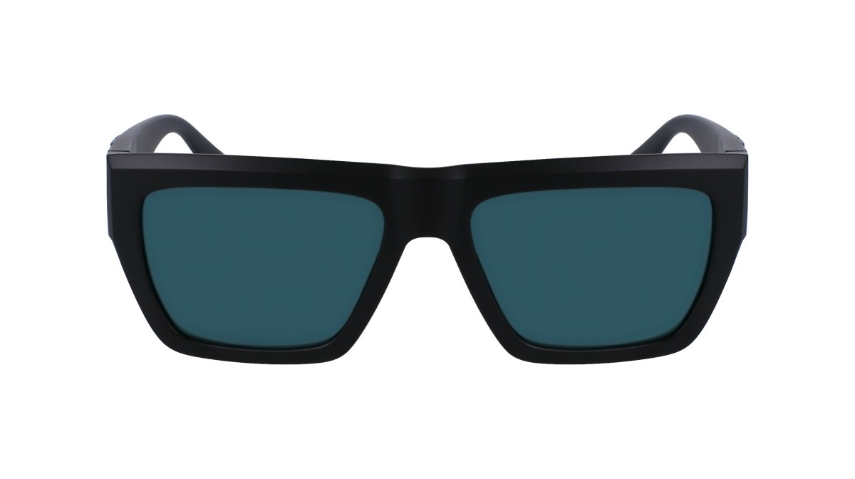 Sonnenbrillen Calvin Klein Jeans CKJ23653S (002) farbe matte black form rechteckig gläser solid petrol