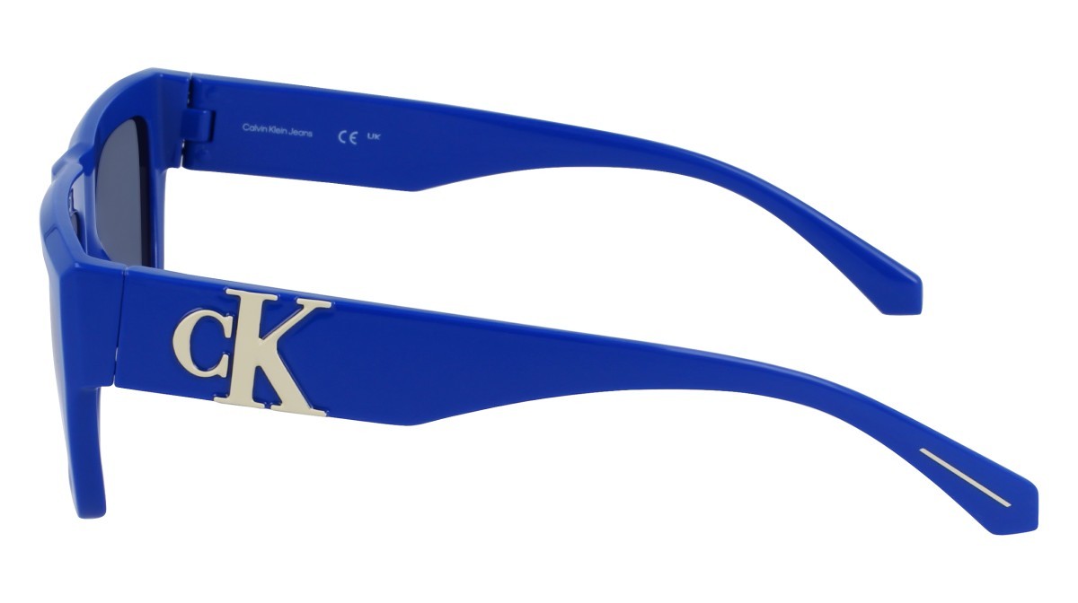 Sonnenbrillen Calvin Klein Jeans CKJ23653S (400) farbe blue form rechteckig gläser solid blue
