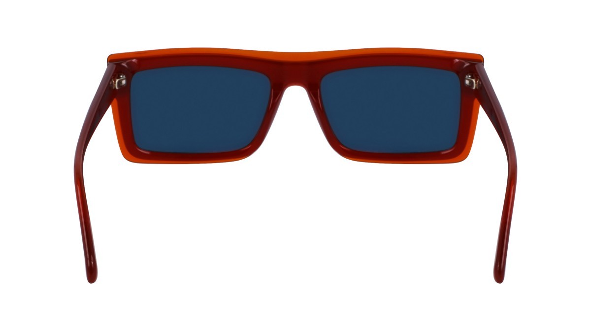 Sonnenbrillen Calvin Klein Jeans CKJ23657S (820) farbe orange/red form rechteckig gläser solid petrol