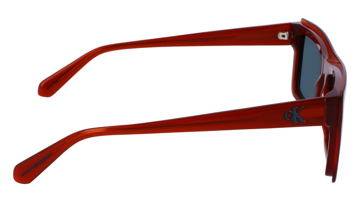 Sonnenbrillen Calvin Klein Jeans CKJ23657S (820) farbe orange/red form rechteckig gläser solid petrol