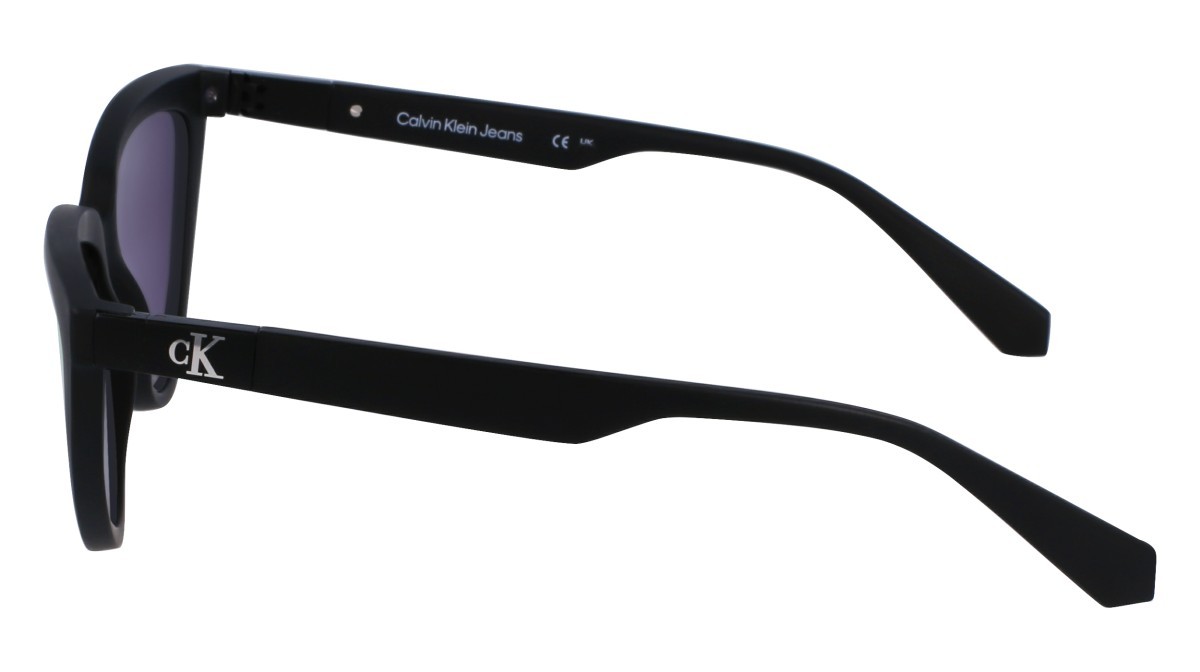 Sonnenbrillen Calvin Klein Jeans CKJ23658S (002) farbe matte black form cat-eye gläser solid teal w/pink mirror