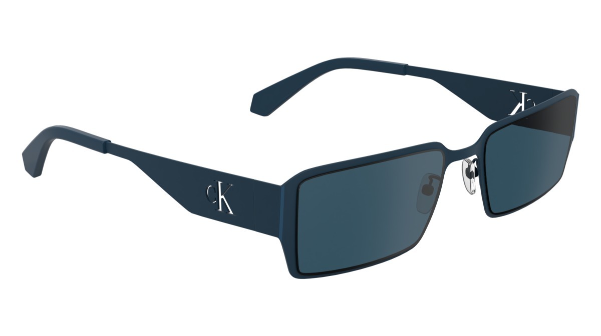 Sonnenbrillen Calvin Klein Jeans CKJ24206S (400) farbe blue form rechteckig gläser solid blue